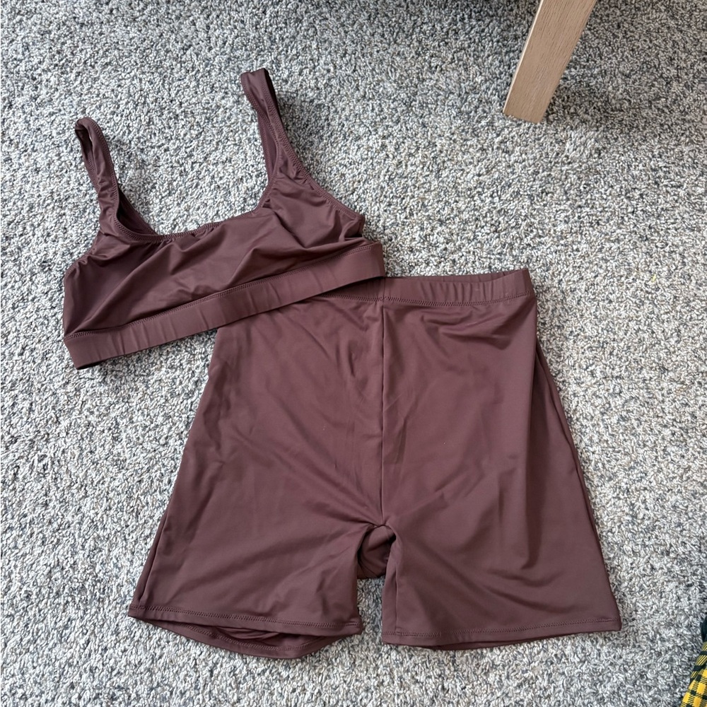 SKIMS Cocoa Activewear Set